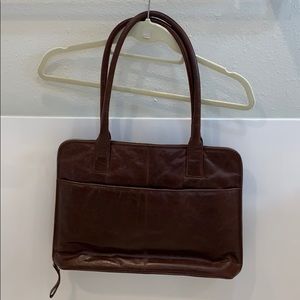 Latico Brown Leather Laptop Bag Purse